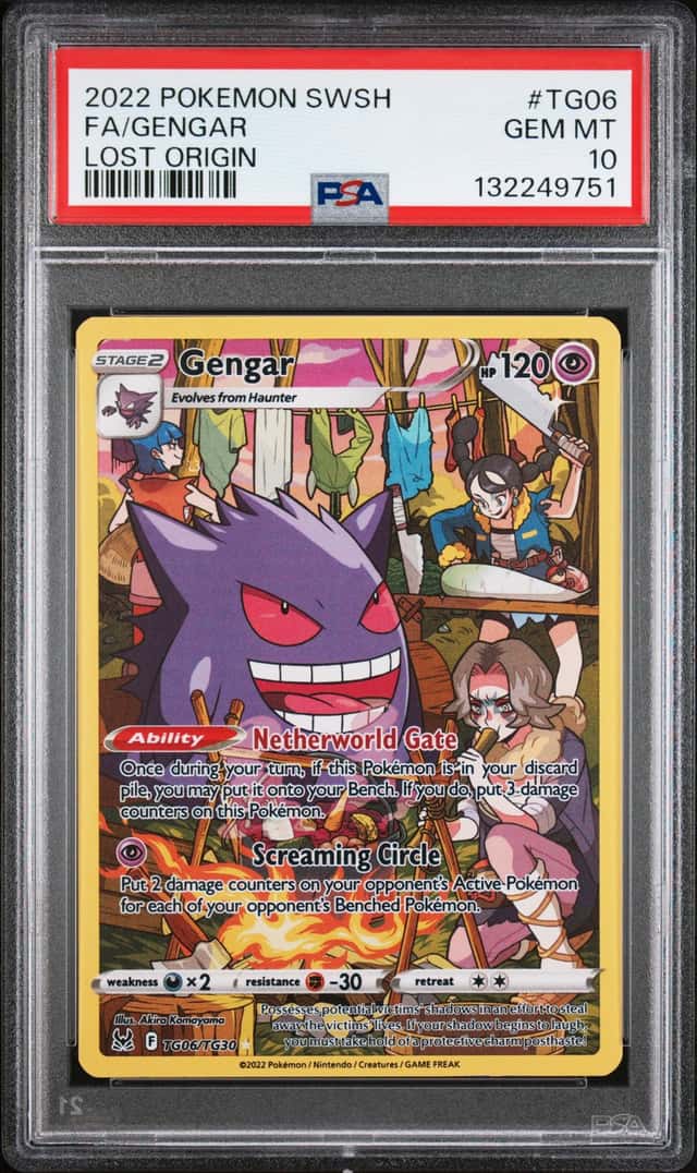 2022 Pokemon Sword & Shield Lost Origin Trainer Gallery CHR Gengar #TG06 PSA 10 GEM MINT