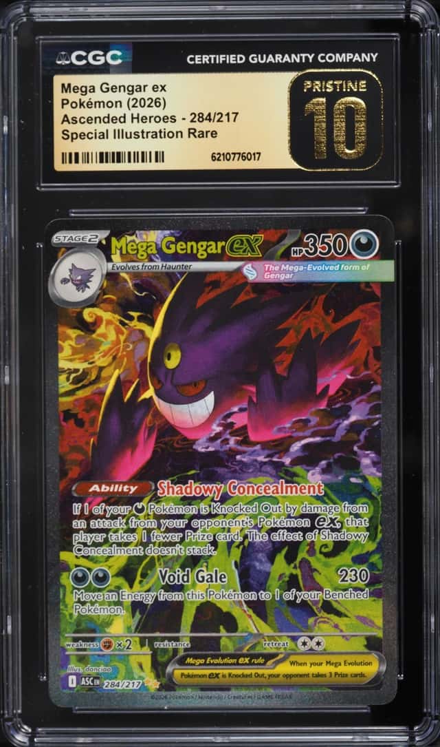 2026 Pokemon Mega Evolution Ascended Heroes SIR Mega Gengar Ex #284 CGC 10 PRISTINE