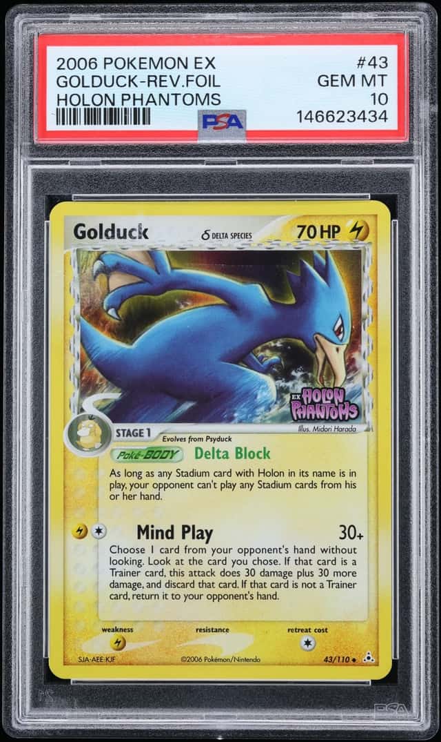 2006 Pokemon EX Holon Phantoms Reverse Holo Golduck #43 PSA 10 GEM MINT