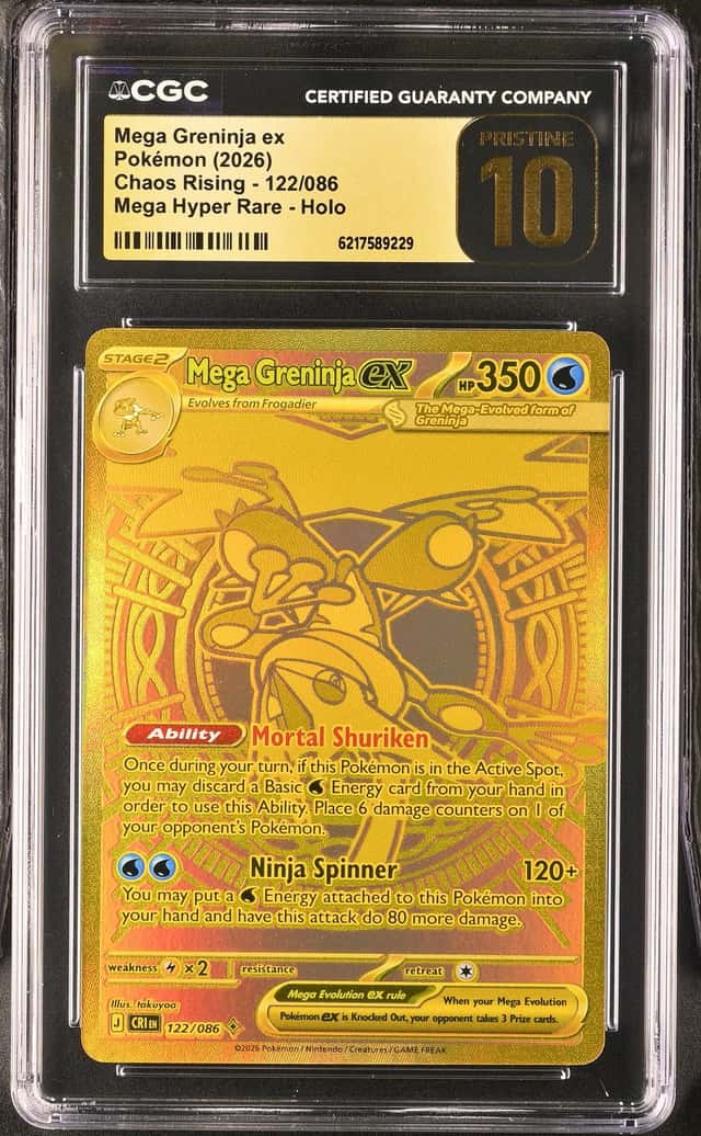 2026 Pokemon Chaos Rising Greninja ex Hyper Rare SSP #122/086 CGC 10 Pristine