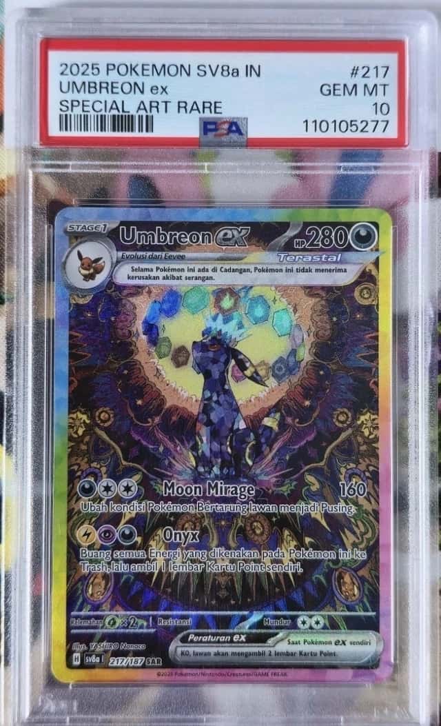 Prismatic evolutions umbreon ex sir psa 10 217/187 IND 🔥 🔥 🔥 🔥