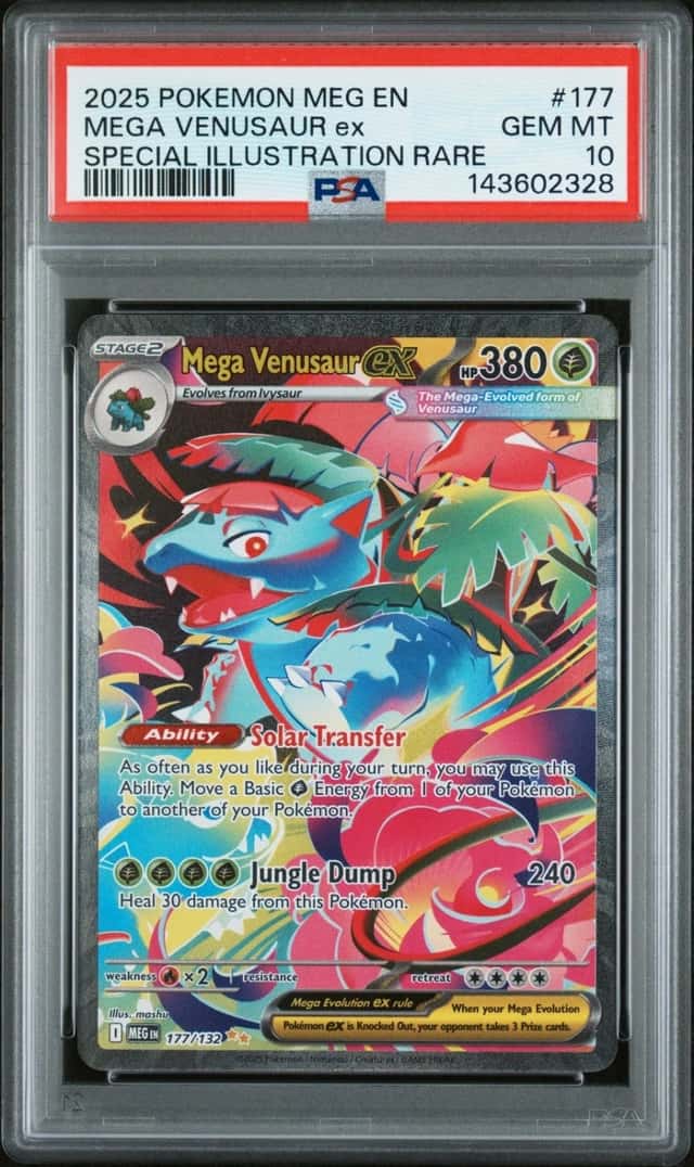 Pokemon Mega Venusaur EX Mega Evolution 177/132 Special Illustration Rare PSA 10