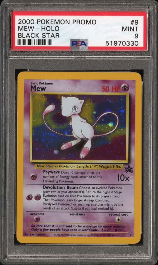 Pokemon Mew Holo Promo Black Star 9 Pokemon League PSA 9 Mint