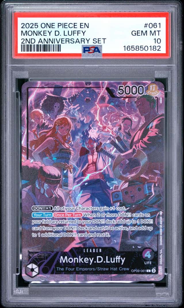 One Piece Monkey D. Luffy English 2nd Anniversary 061 PSA 10 Gem Mint