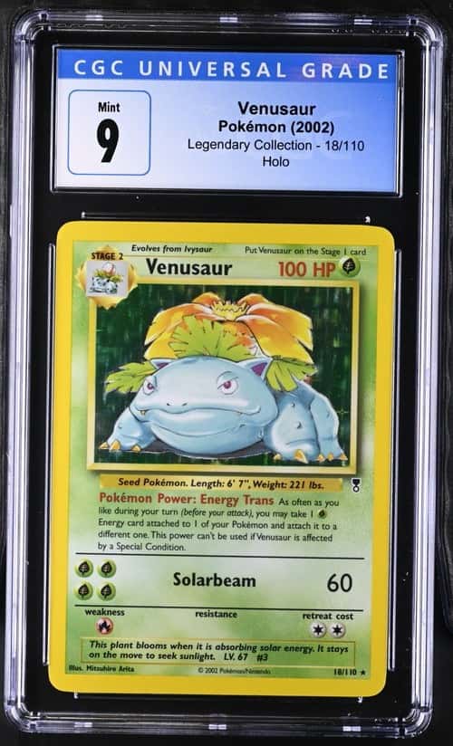 Pokemon Company 2002 Venusaur 18/110 Legendary Collection Holo Rare CGC 9