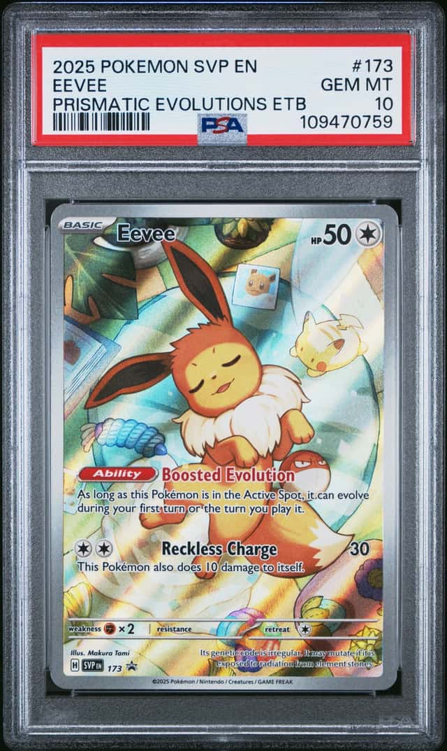2025 POKEMON SVP EN-SV BLACK STAR PROMO #173 EEVEE PSA 10