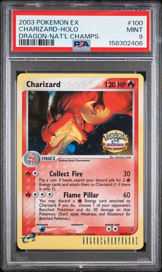 2003 Pokemon EX Dragon Charizard National Championships Holo #100/97 PSA 9