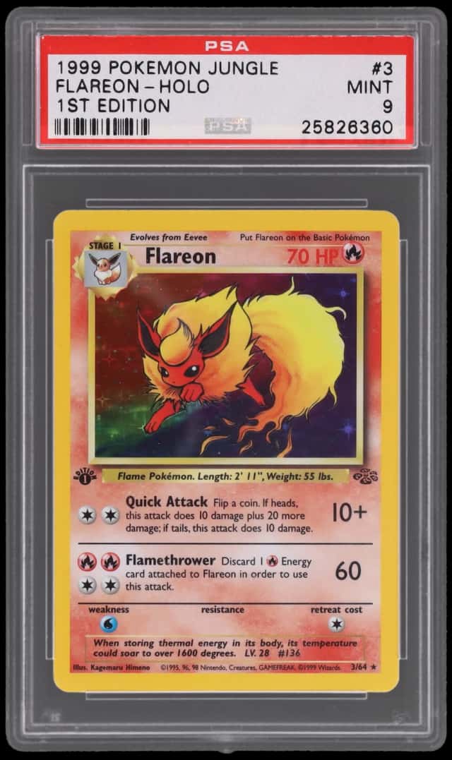 1999 Pokemon Jungle 1st Edition Holo Flareon #3