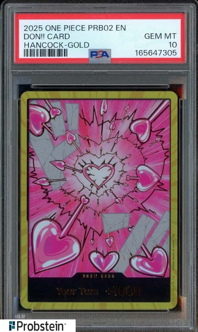 2025 ONE PIECE PRB02-PREMIUM BSTR THE BEST VOL.2 DON!! CARD HANCOCK-GOLD PSA 10