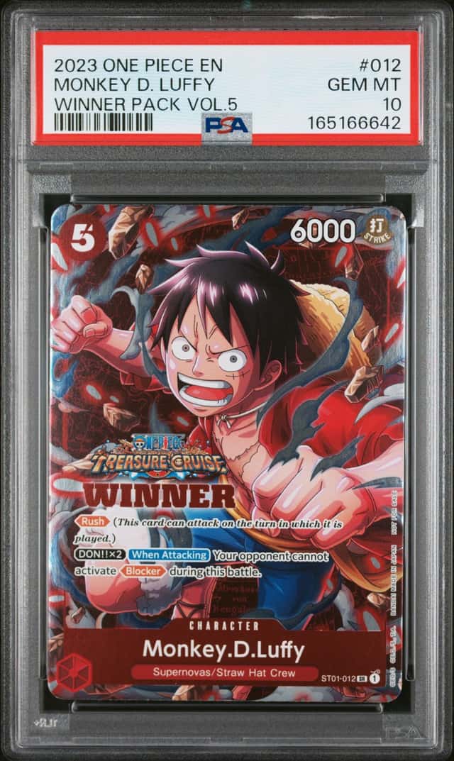 2023 One Piece EN Winner Pack Vol.5 #012 Monkey D Luffy PSA 10 GEM MINT
