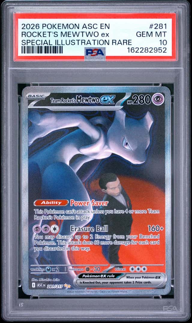 Pokemon 2026 Team Rocket's Mewtwo ex 281/217 SIR Ascended Heroes GEM MINT PSA 10