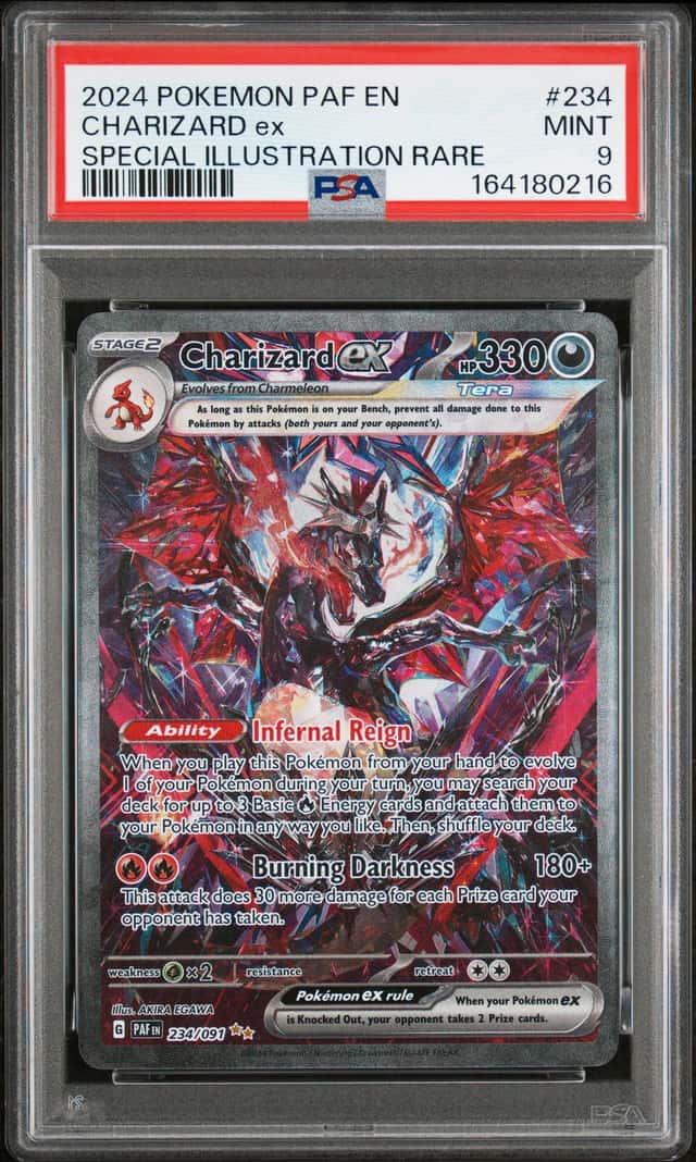 Pokemon 2024 Charizard ex 234/091 Special Illustration Rare Paldean Fates PSA 9