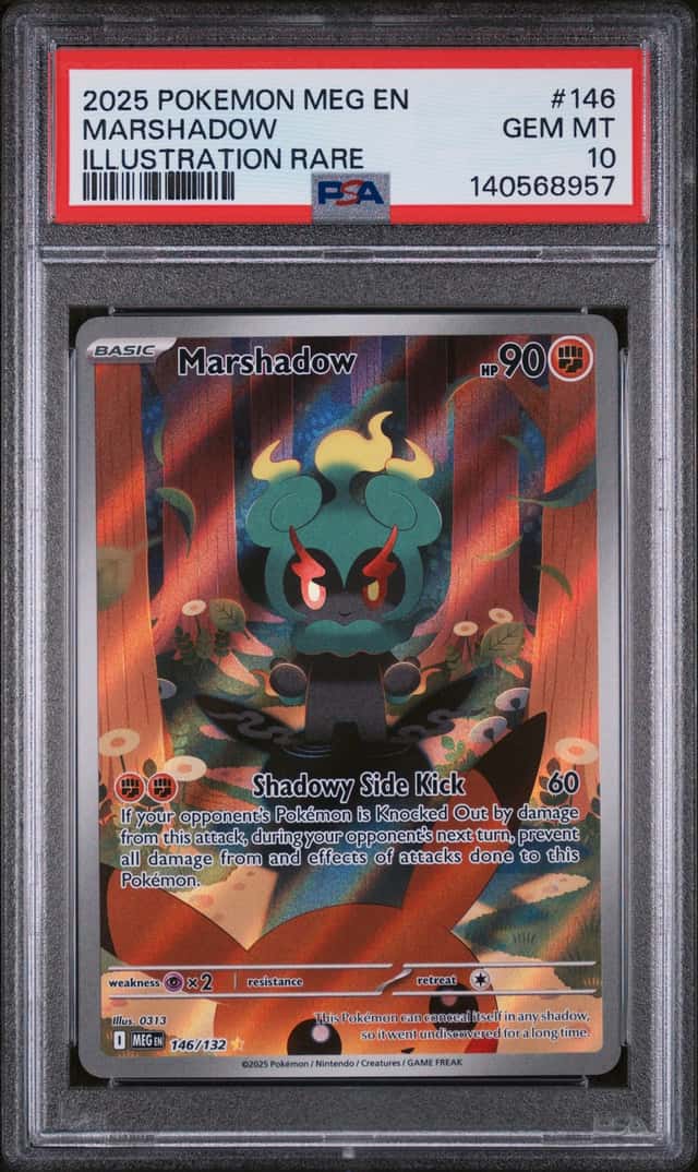 Pokemon 2025 Marshadow 146/132 Full Art IR Mega Evolution GEM MINT PSA 10