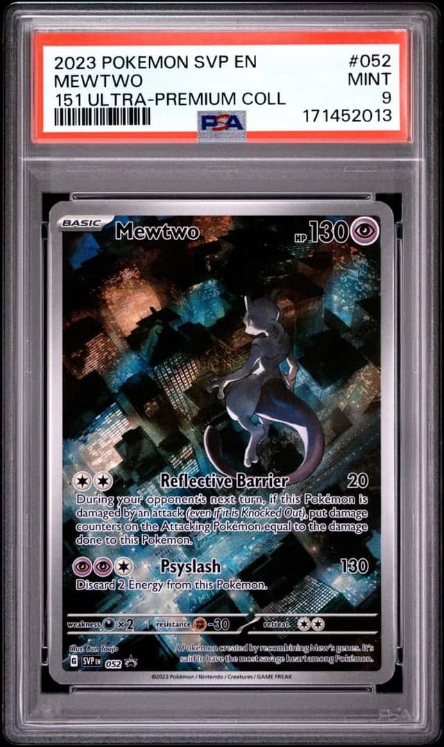 2023 POKEMON SVP EN-SV BLACK STAR PROMO #052 MEWTWO PSA 9