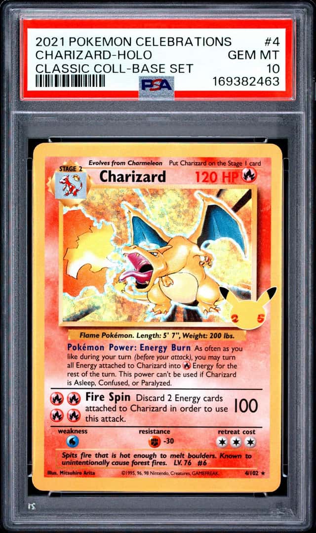2021 POKEMON CELEBRATIONS CLASSIC COLLECTION #4 CHARIZARD-HOLO PSA 10