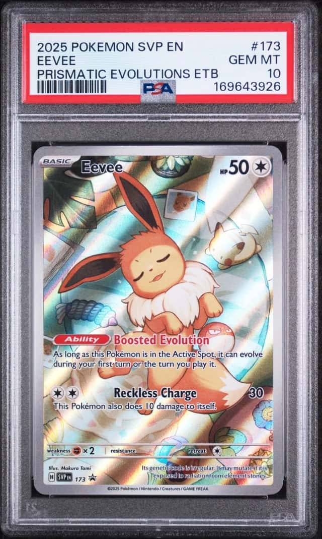 2025 POKEMON SVP EN-SV BLACK STAR PROMO #173 EEVEE PSA 10
