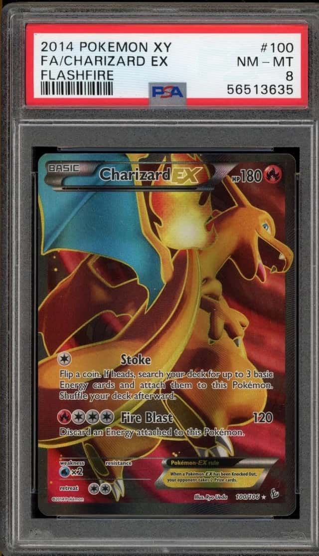 Pokemon Charizard EX XY Flashfire Full Art 100/106 PSA 8