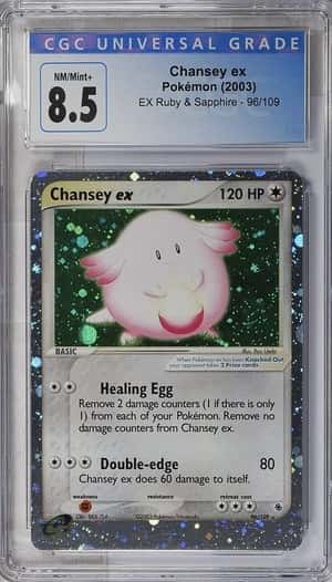 2003 POKEMON EX RUBY & SAPPHIRE #96/109 CHANSEY HOLO CGC 8.5