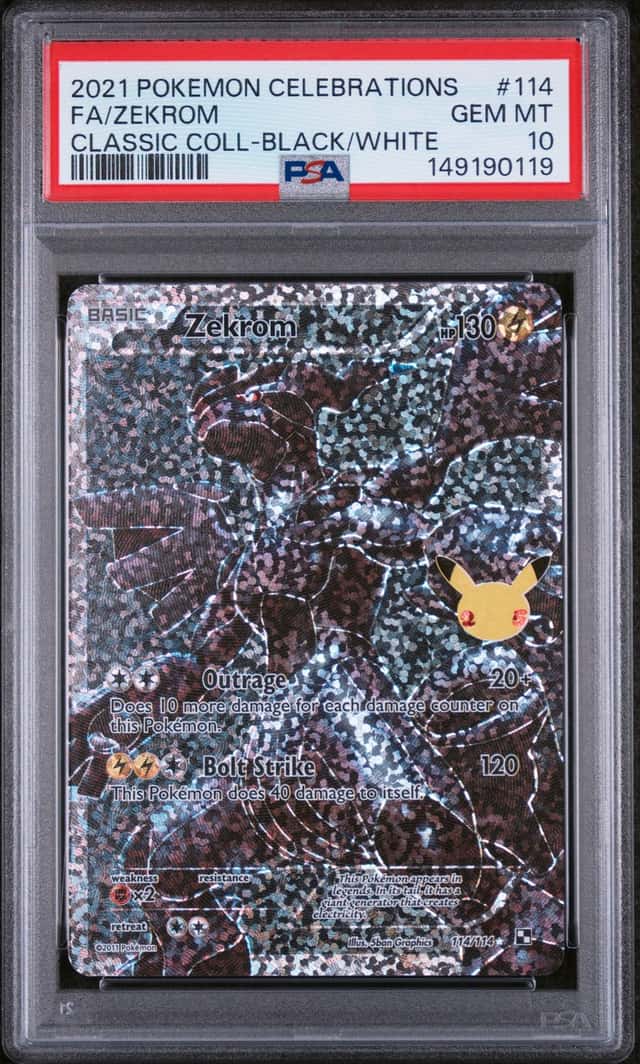 2021 POKEMON SWORD SHIELD CELEBRATIONS CLASSIC COLLECTION #114/114 ZEKROM PSA 10
