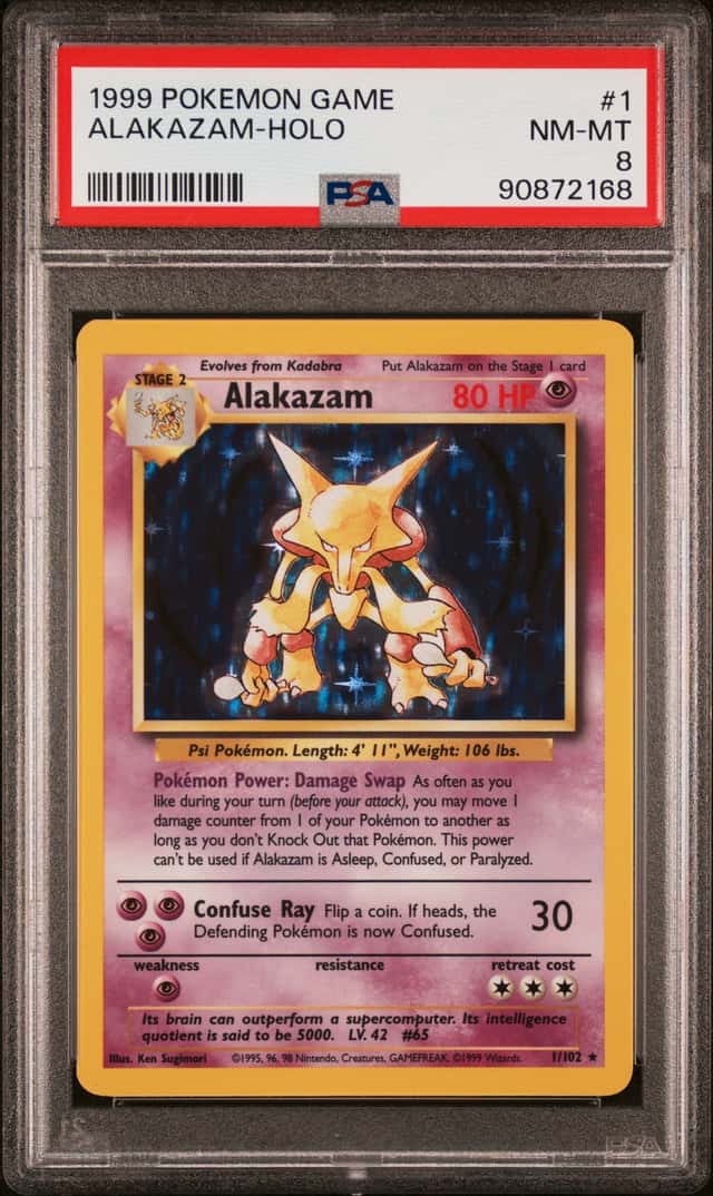 Alakazam 1/102 PSA 8 Holo Base Set 1999 Pokemon Card 🔥🔥