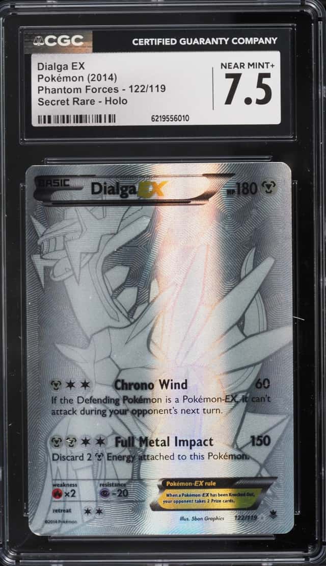 2014 Pokemon XY Phantom Forces SEC Dialga Ex #122 CGC 7.5 NRMT+