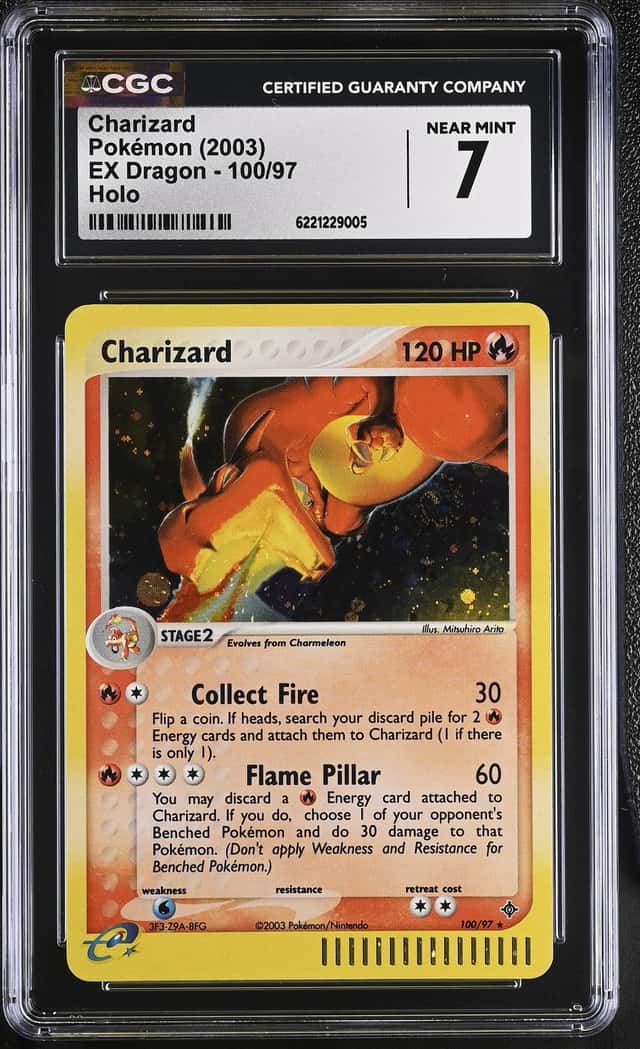 2003 Pokemon EX Dragon Holo Charizard #100 CGC 7 NRMT