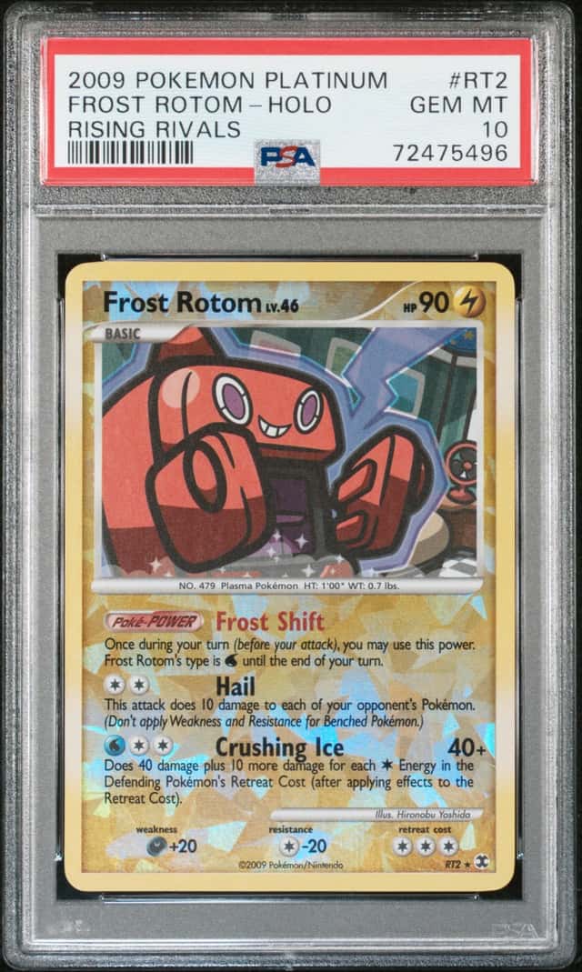 2009 Pokemon Platinum Rising Rivals Holo Frost Rotom #RT2 PSA 10 GEM MINT