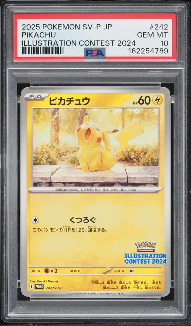 2025 Pokemon Japanese Scarlet & Violet Promo Illustration Contest '24 Pikachu #242 PSA 10 GEM