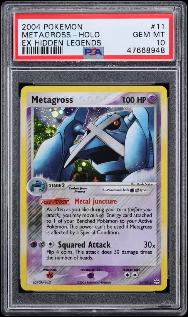 2004 Pokemon EX Hidden Legends Holo Metagross #11 PSA 10 GEM MINT