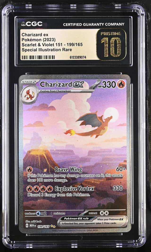 2023 POKEMON MEW EN-151 #199 CHARIZARD EX SPECIAL ILLUSTRATION CGC 10 PRISTINE