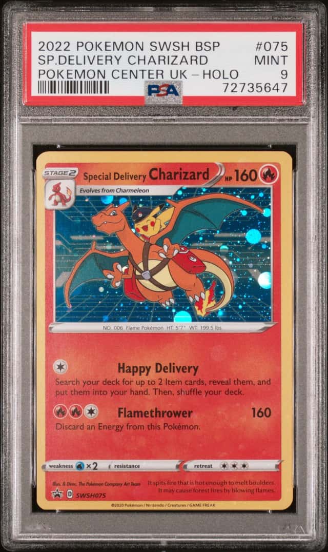 Pokemon 2022 Special Delivery Charizard SWSH075 SWSH Black Star Promos PSA 9