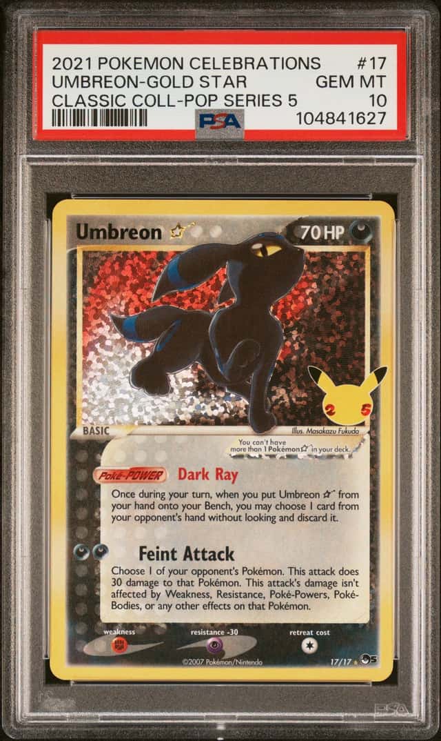 2021 Pokemon SWSH Celebrations Umbreon Classic Collection #17/17 PSA 10 GEM MINT