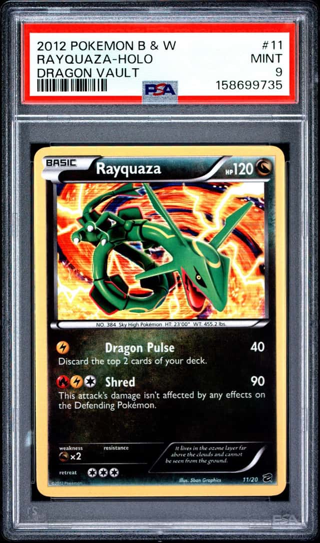 2012 Pokemon Black and White Dragon Vault Holo Rayquaza #11