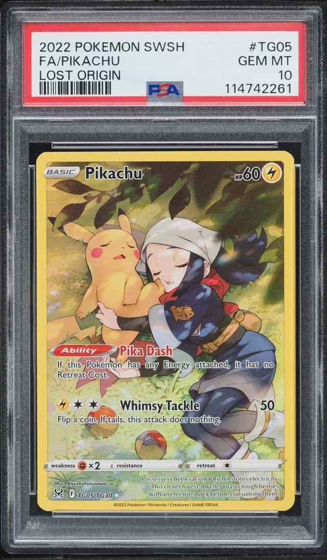 2022 Pokemon Sword & Shield Lost Origin CHR Pikachu #TG05 PSA 10 GEM MINT