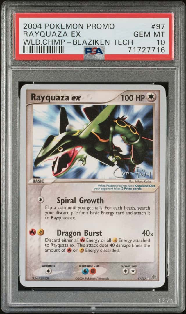 2004 Pokemon World Championships Blaziken Tech Rayquaza Ex #97 PSA 10 GEM MINT
