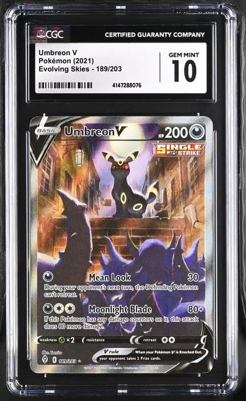 CGC 10 Umbreon V Alt Full Art Holo 189/203 Evolving Skies English 2021