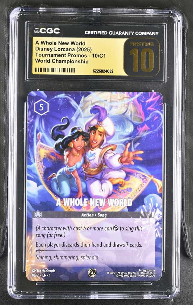 2025 Disney Lorcana Tournament Promo World Championship A Whole New World #10 CGC 10 PRISTINE