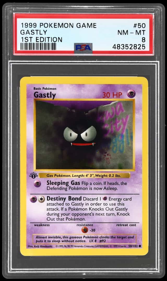 1999 Pokemon Base Set 1st Edition Gastly #50