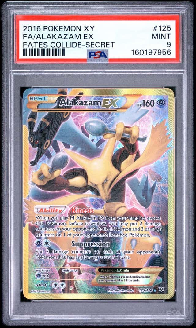 2016 Pokemon XY Fates Collide SEC Alakazam EX #125 PSA 9 MINT