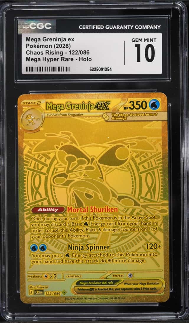 2026 Pokemon Mega Evolution Chaos Rising MHR Mega Greninja ex #122 CGC 10 GEM MINT