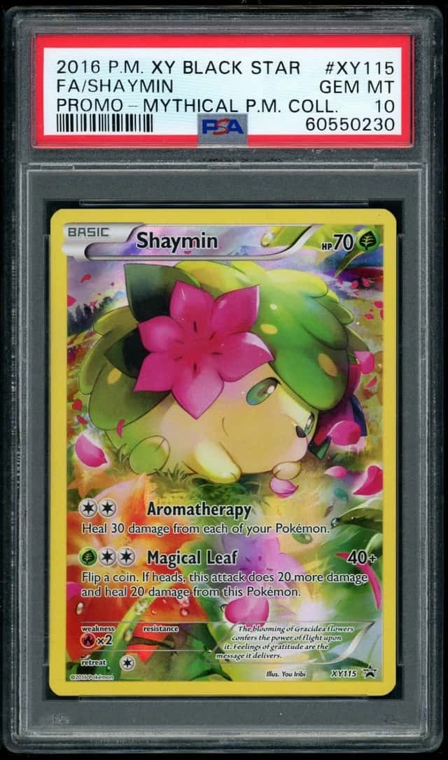 POKEMON FA/SHAYMIN 2016 XY BSP #XY115 P-MYTHICAL P.M. COLL. PSA 10