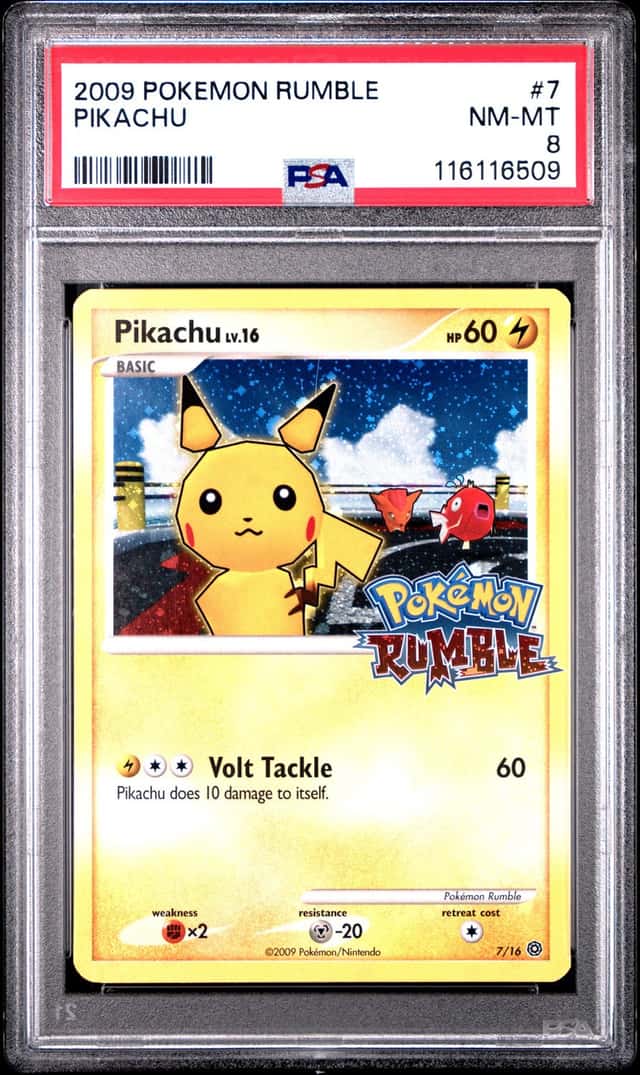 116116509 Pikachu 2009 Pokemon Rumble #7 PSA 8