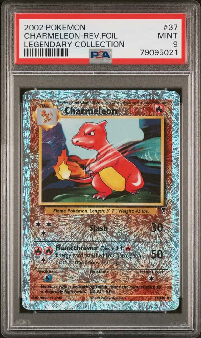 2002 Pokemon Legendary Collection Charmeleon Reverse Holo #37/110 PSA 9