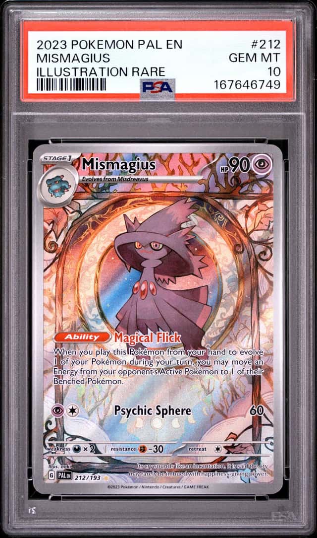 MISMAGIUS #212 PSA 10 ✅ 2023 POKEMON PALDEA EVOLVED ILLUSTRATION RARE
