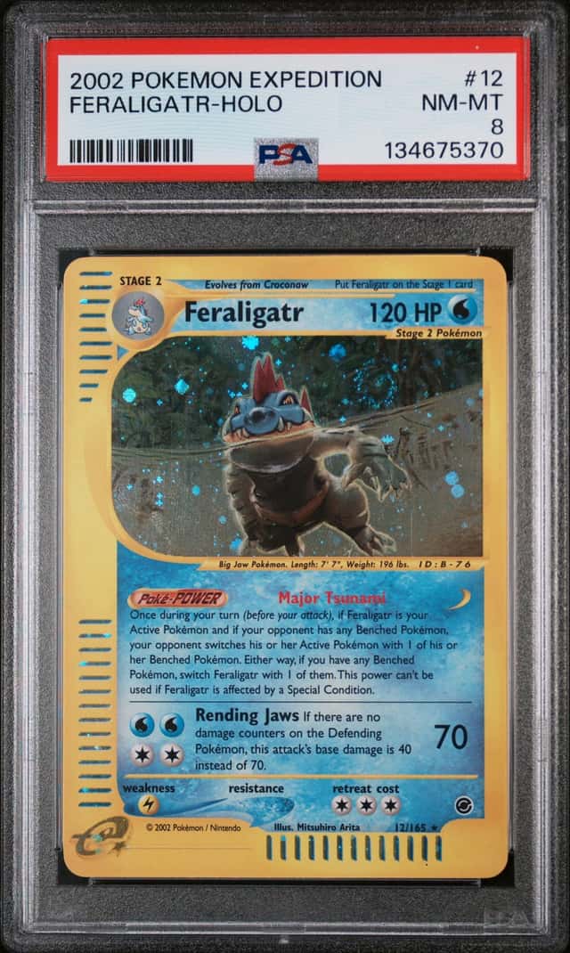 2002 Pokemon Expedition Feraligatr Holo #12/165 PSA 8