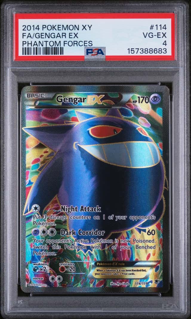 2014 Pokemon XY Phantom Forces Gengar EX #114/119 PSA 4