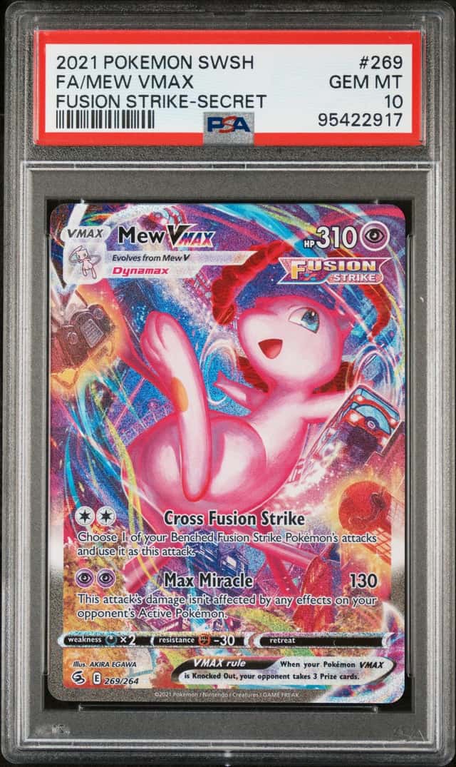 2021 Pokemon SWSH Fusion Strike Mew VMAX #269/264 PSA 10 GEM MINT