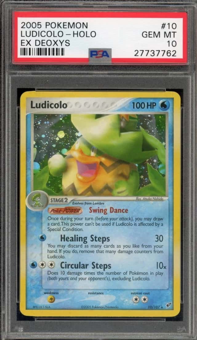 Pokemon Ludicolo Holo Deoxys 10/107 PSA 10 Gem Mint