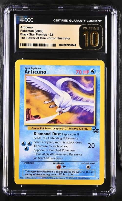1999 Pokemon Wizards Black Star Promos Articuno #22 CGC 10 Pristine