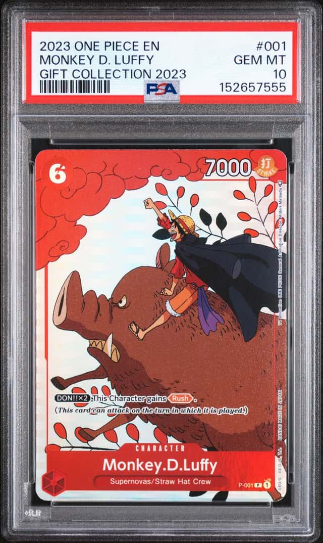 2023 One Piece EN Gift Collection #001 Monkey D Luffy PSA 10 GEM MINT